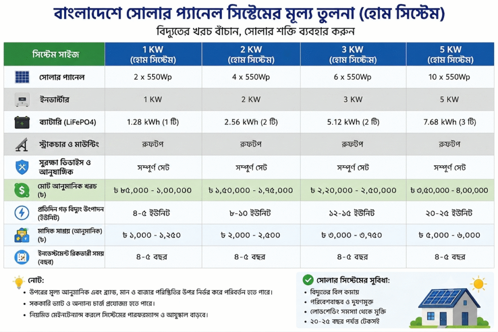solar systerm cost in bangladesh